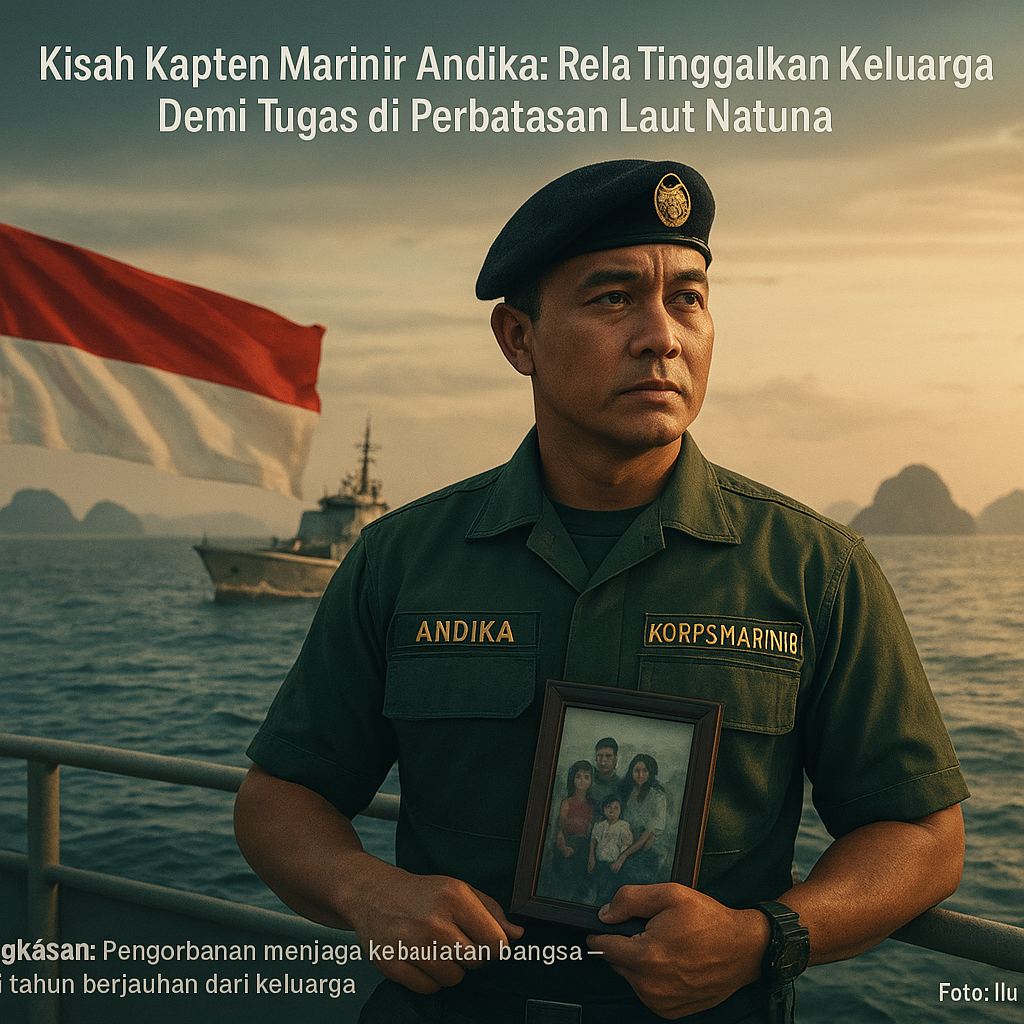 Kisah Kapten Marinir Andika: Rela Tinggalkan Keluarga Demi Tugas di Perbatasan Laut Natuna