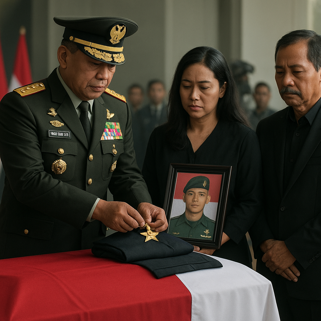 Panglima TNI Anugerahkan Bintang Kartika Eka Paksi kepada Prajurit TNI yang Gugur dalam Tugas Kemanusiaan di Palu