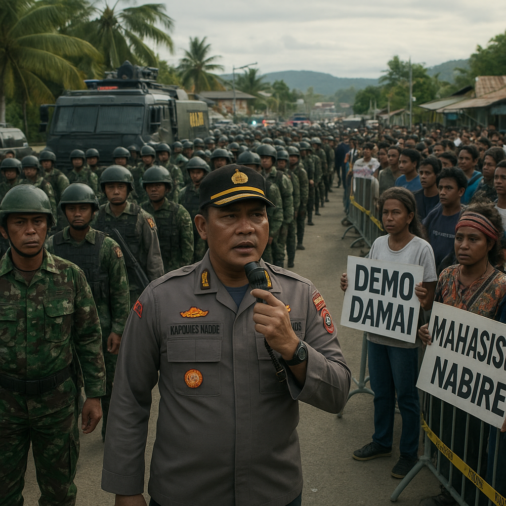 Kapolres: 800 aparat TNI-Polri amankan demo mahasiswa di Nabire