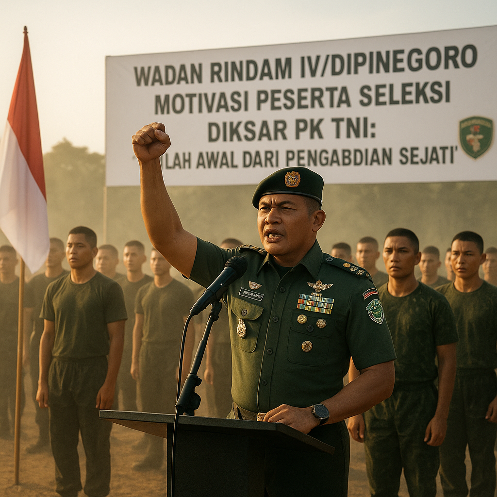Wadan Rindam IV/Diponegoro Motivasi Peserta Seleksi Diksar PK TNI: 'Inilah Awal dari Pengabdian Sejati'