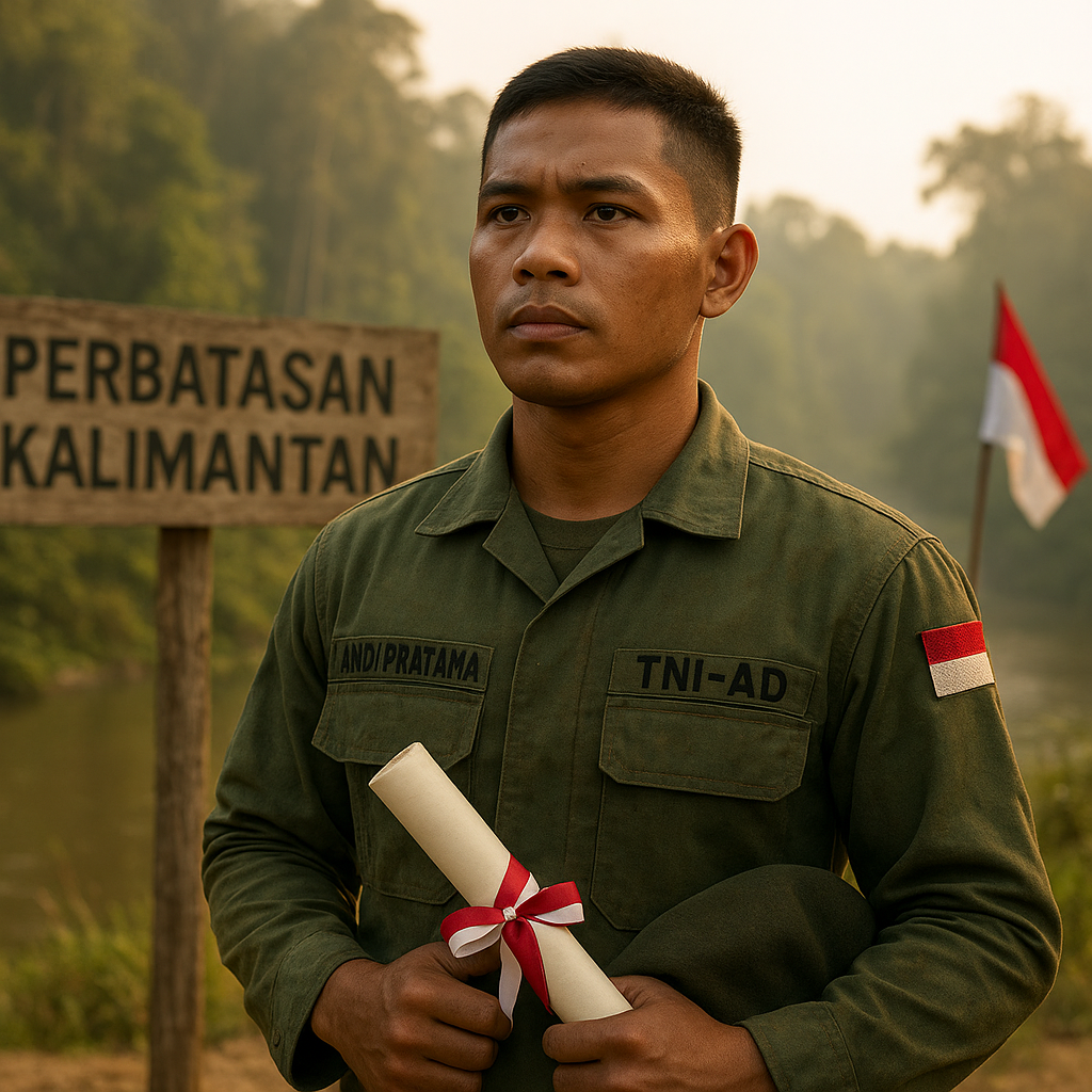 Kisah Kopda Andi: Rela Tunda Wisuda Demi Tugas Perbatasan