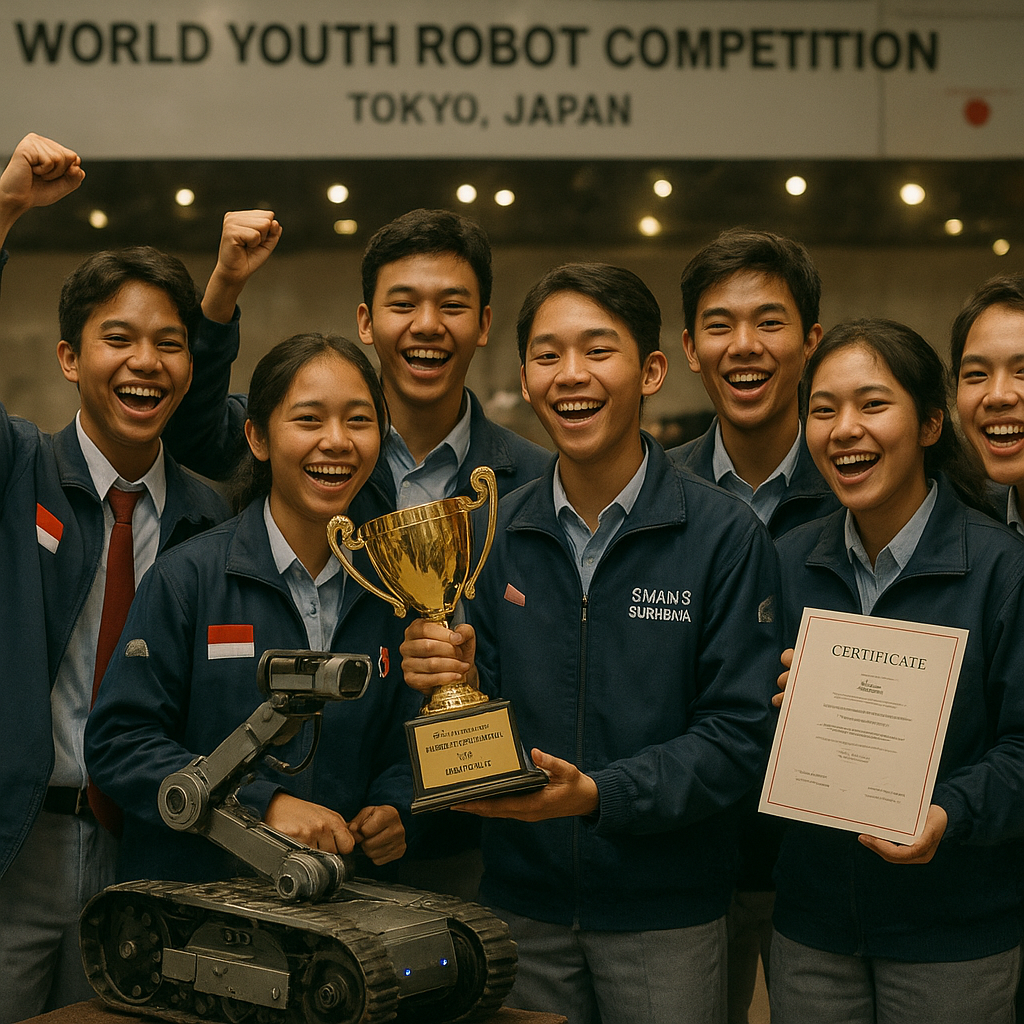 Prestasi Gemilang: Tim Robotik SMAN 3 Surabaya Juara Dunia di Jepang