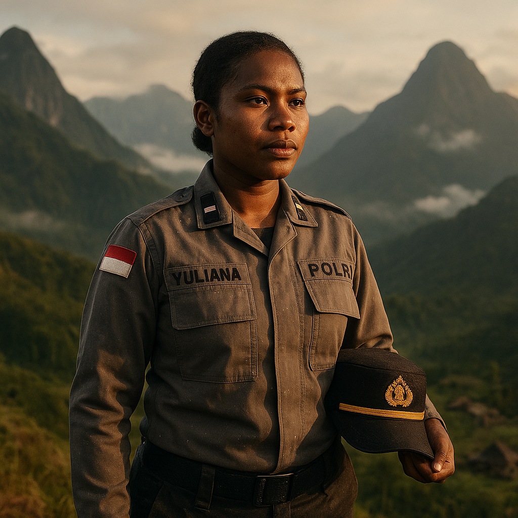 Polisi Wanita Pertama di Papua: Bripda Yuliana Buktikan Wanita Bisa Jaga Keamanan