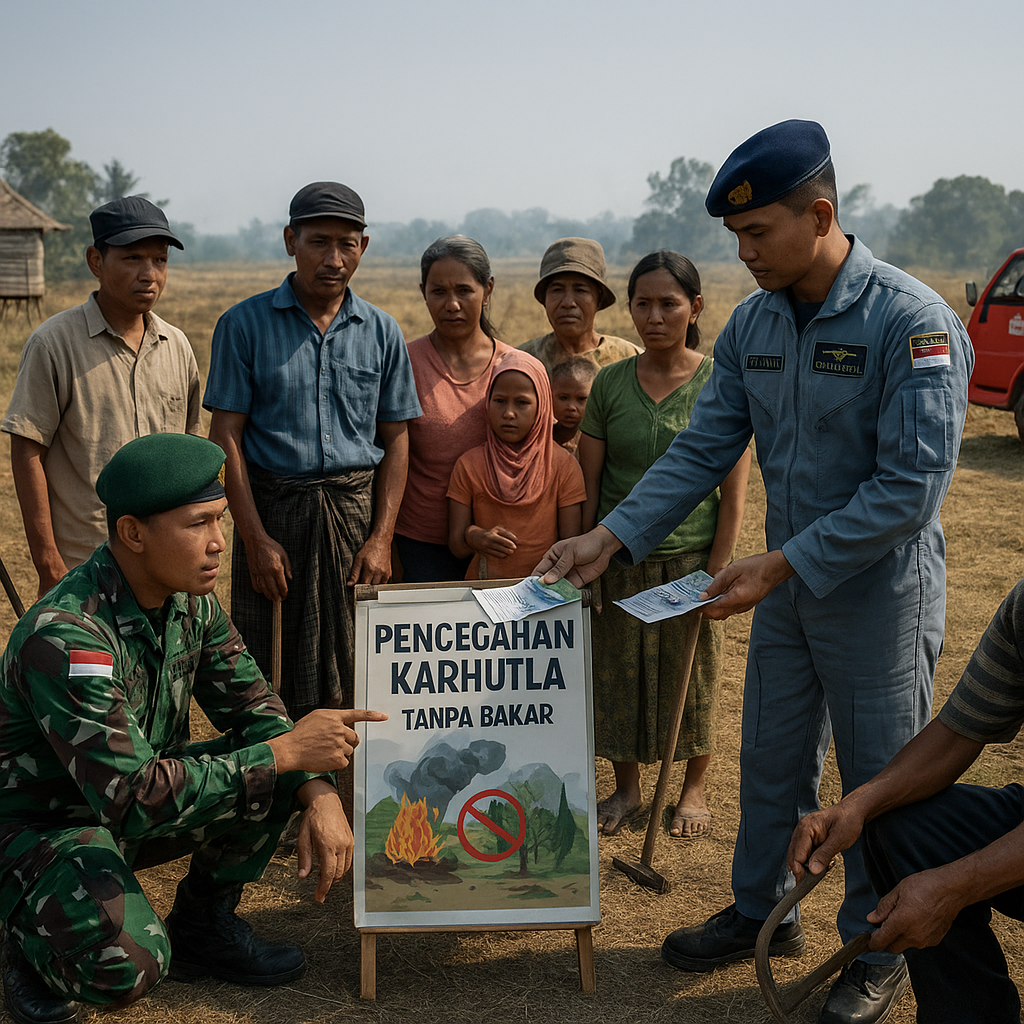 TNI Kerahkan 583 Personel Penyuluh untuk Perkuat Penanganan Karhutla
