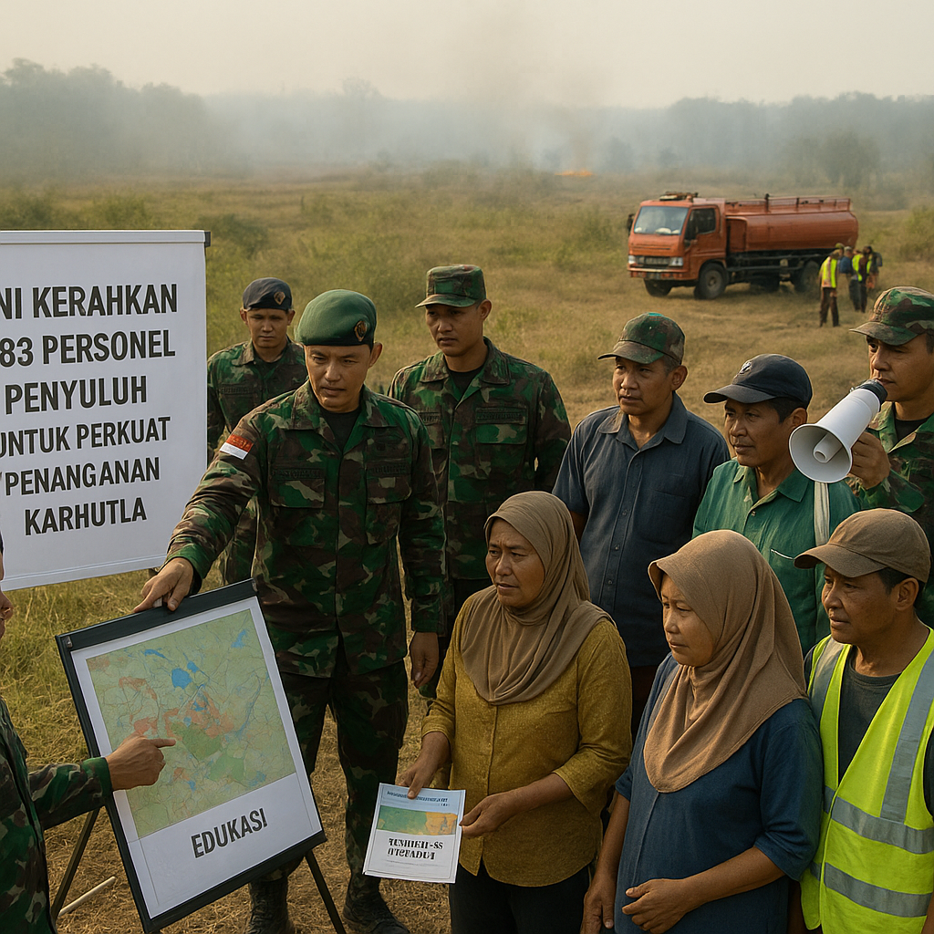 TNI Kerahkan 583 Personel Penyuluh untuk Perkuat Penanganan Karhutla