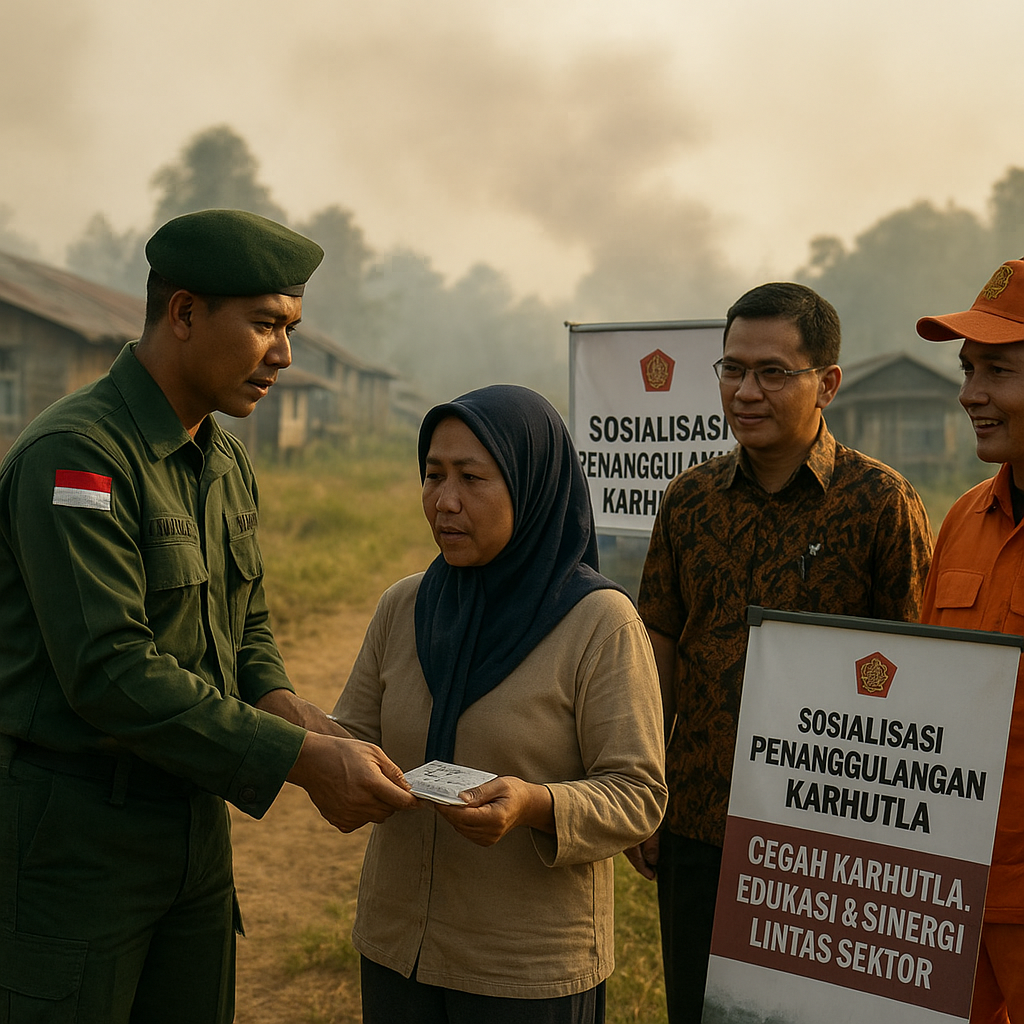 Gebrak Penanggulangan Karhutla, Mabes TNI Terjunkan Tim Penyuluh ke Duri