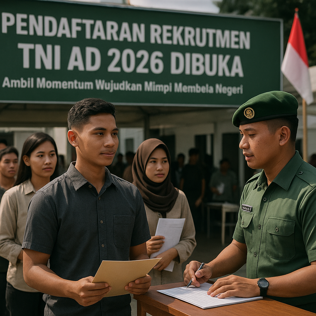 Pendaftaran Rekrutmen TNI AD 2026 Dibuka, Ambil Momentum Wujudkan Mimpi Membela Negeri