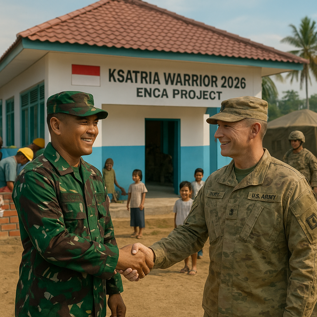 Kesatria Warrior 2026: Ketika TNI dan Tentara AS Bersatu Membangun Sekolah dan Kesiapan Tempur