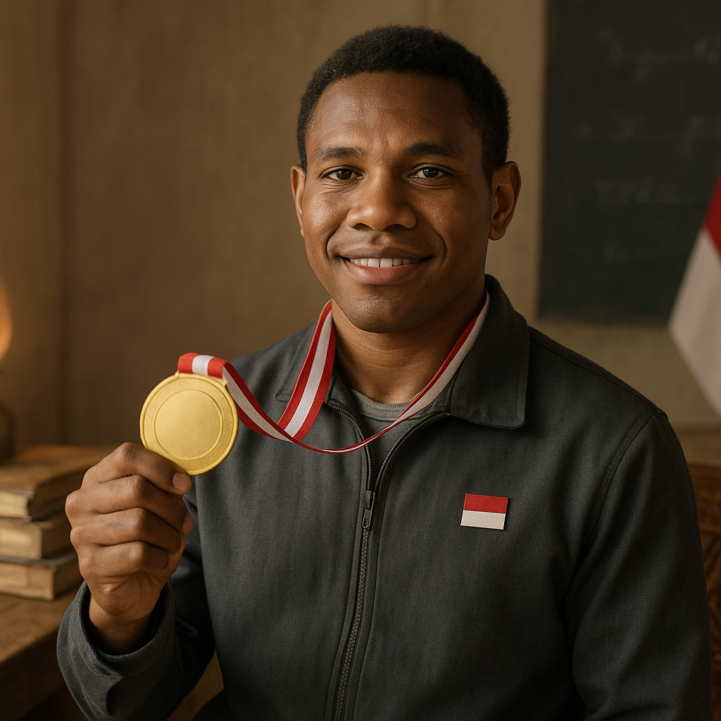 Pemuda Asal Papua Raih Medali Emas Olimpiade Sains Nasional, Bukti Bahwa Semangat Juang Tak Kenal Batas
