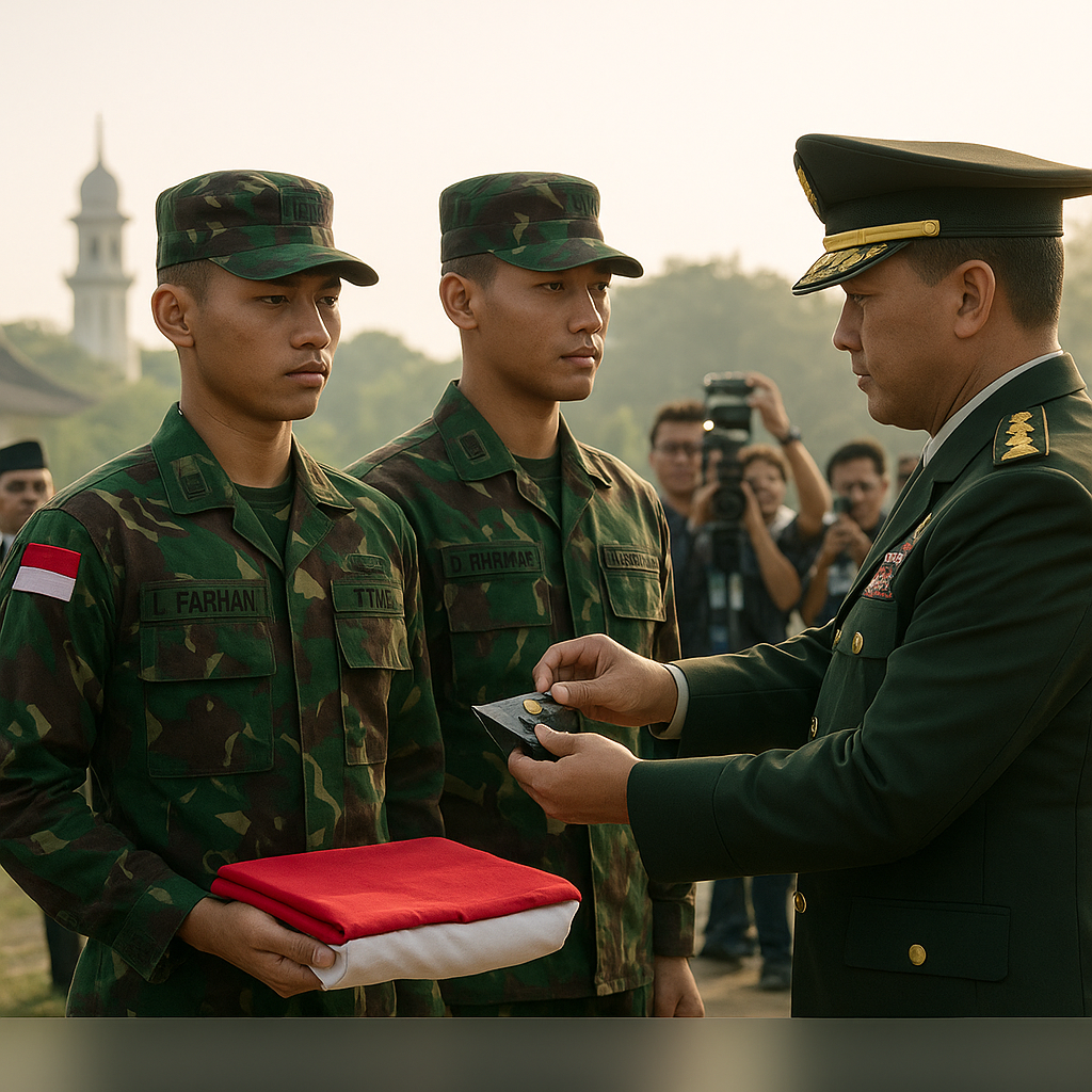 Panglima TNI Naikkan Pangkat 2 Prajurit yang Turunkan Bendera Bulan Bintang