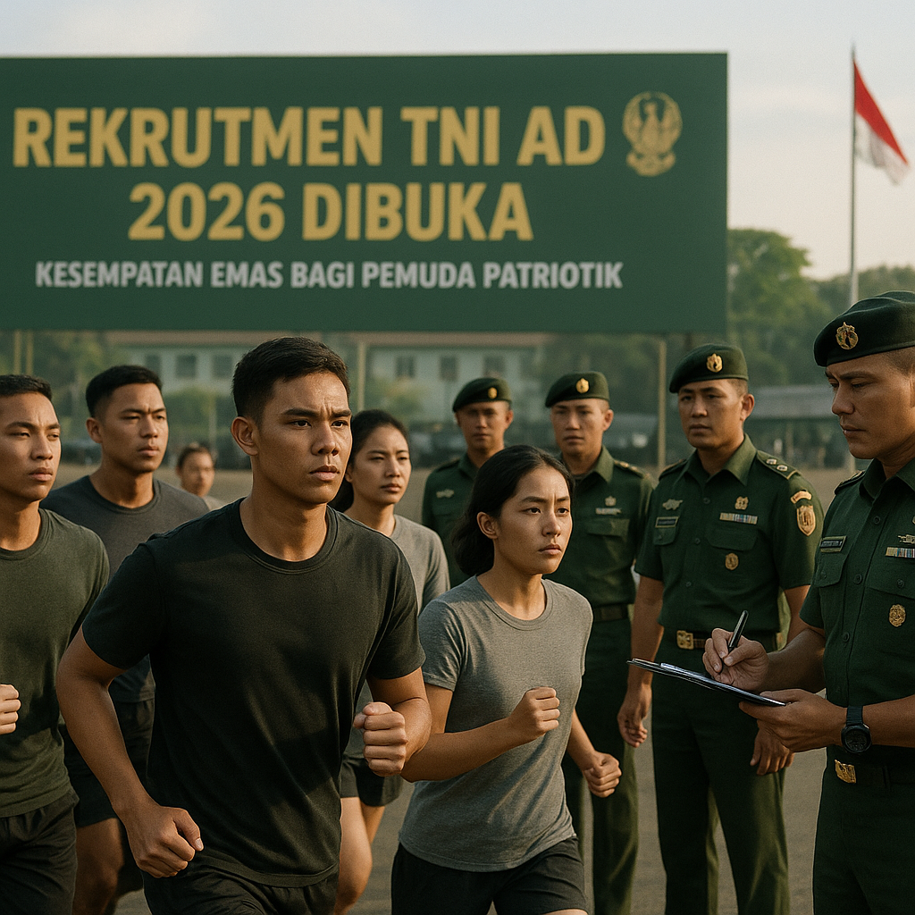 Rekrutmen TNI AD 2026 Dibuka: Kesempatan Emas bagi Pemuda Patriotik