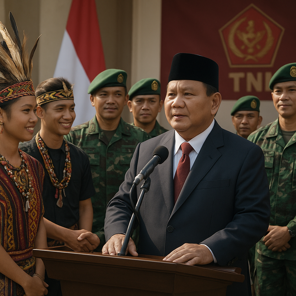 Prabowo Minta Peluang Suku Dayak Jadi Prajurit TNI Dibuka Lebar, Menhan Siapkan Privilese
