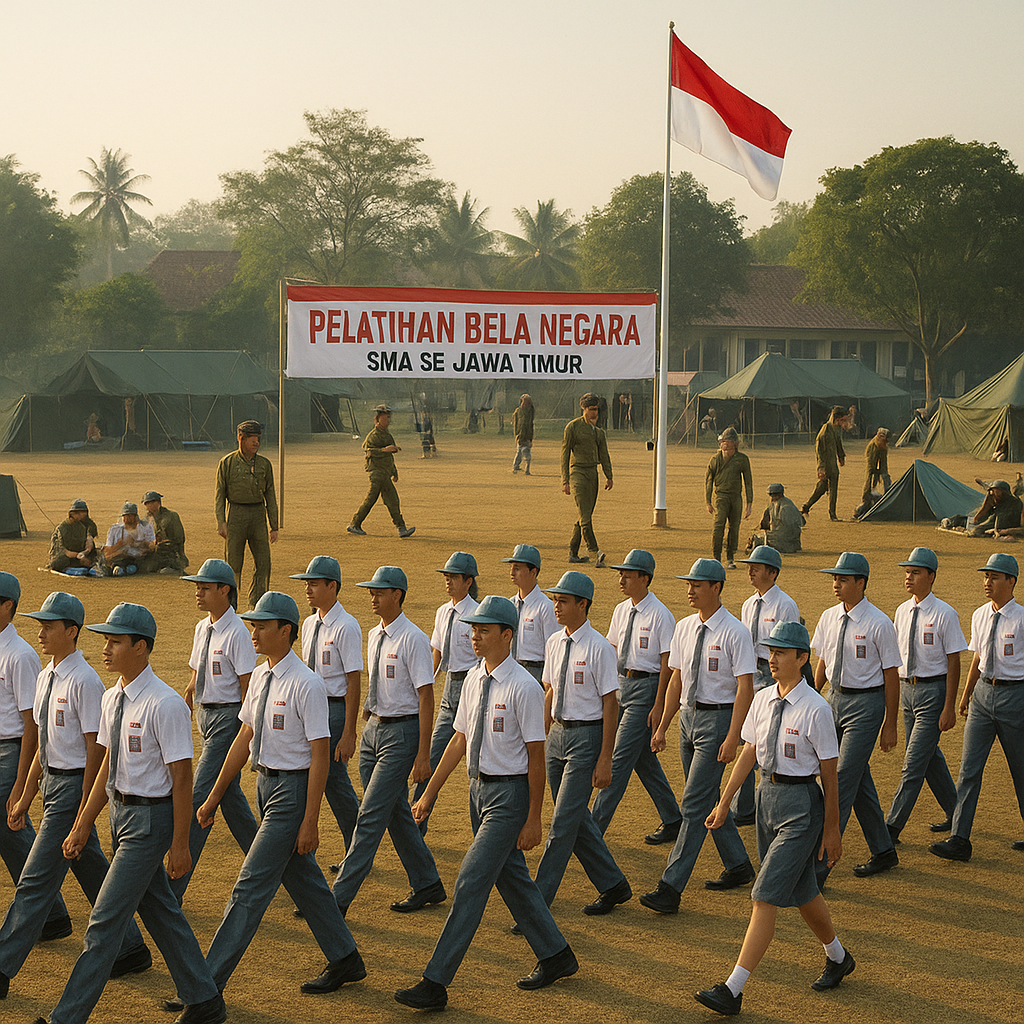 Pelatihan Bela Negara Digelar untuk Ribuan Siswa SMA se-Jawa Timur