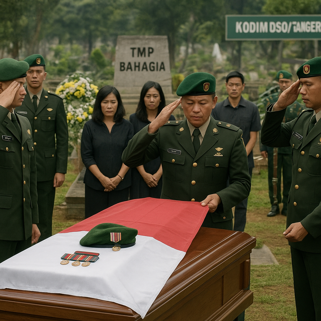 Kodim 0506/Tangerang Beri Penghormatan Terakhir kepada Sertu Budi Surahmat, Dedikasi Seorang Babinsa Dikenang Abadi