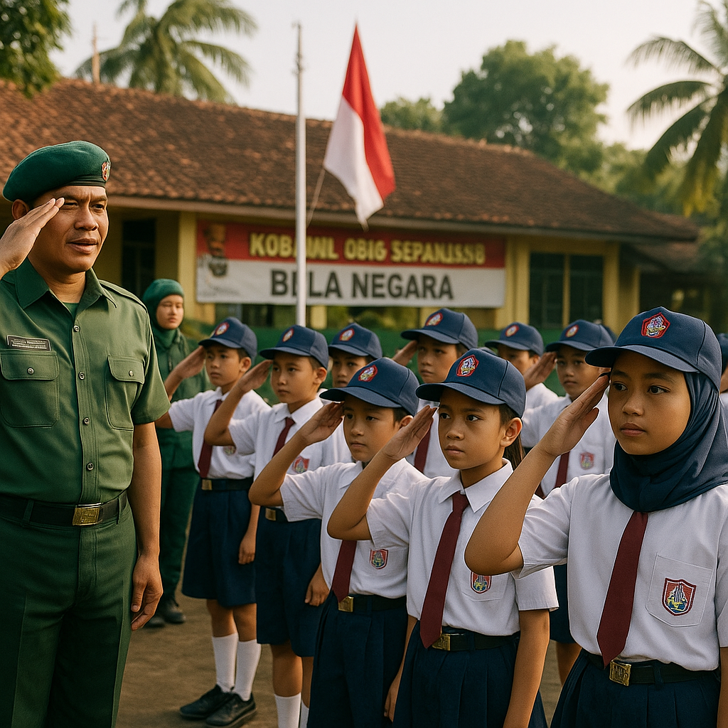 Koramil Sepanjang Membentuk Karakter Bela Negara Sejak Dini
