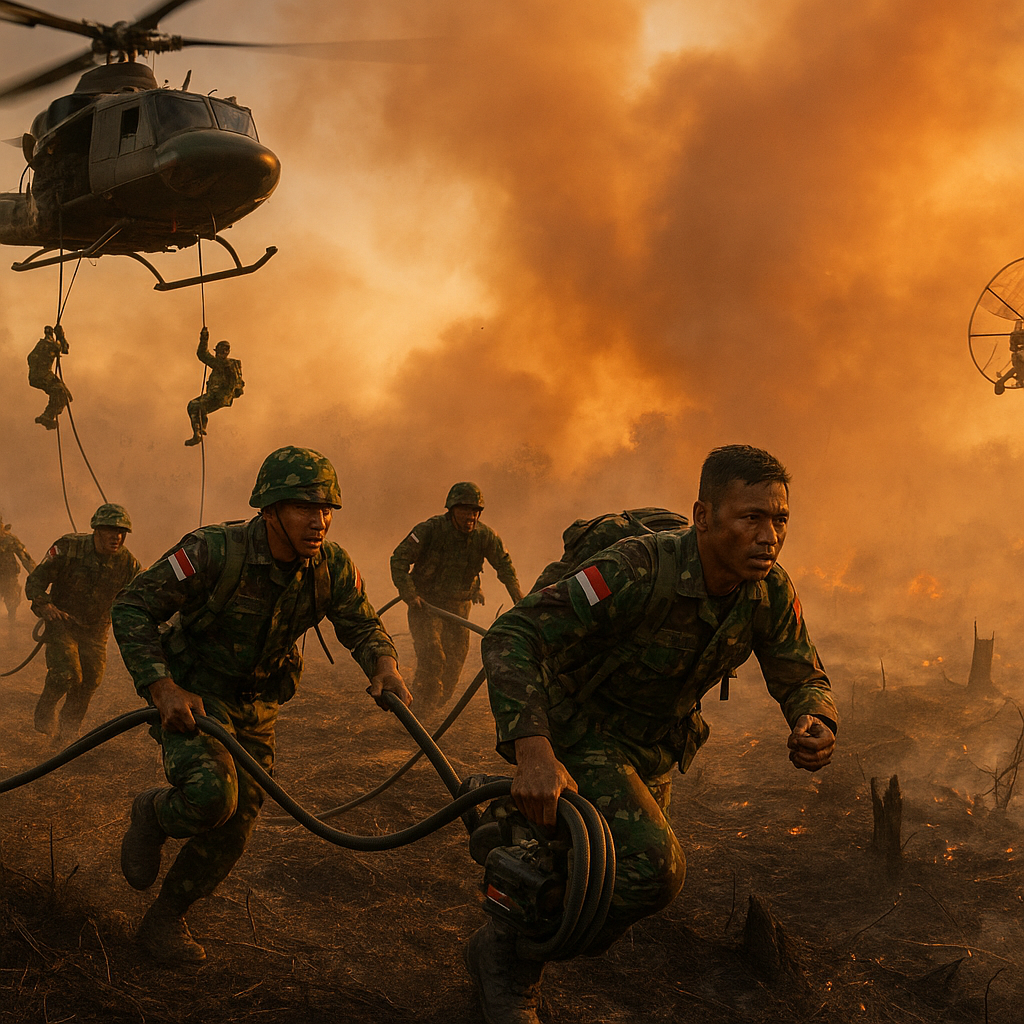 TNI Kerahkan Ratusan Personel Tim Alfa untuk Perangi Karhutla, Bukti Pengabdian Tanpa Pamrih