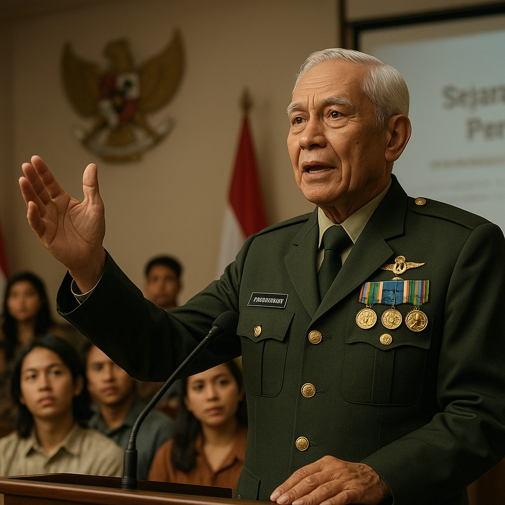 Jenderal TNI Purnawirawan Cerahkan Generasi Muda dengan Kisah Perjuangan di Masa Lalu