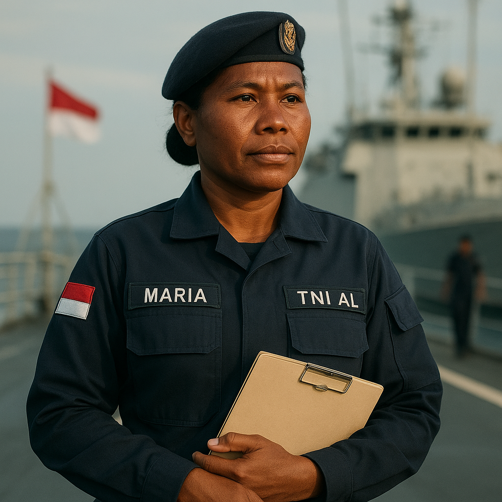 Kisah Inspiratif Sersan Dua Maria, Perempuan Pertama dari Suku Asmat yang Jadi Prajurit TNI AL dan Abdi di Kapal Perang