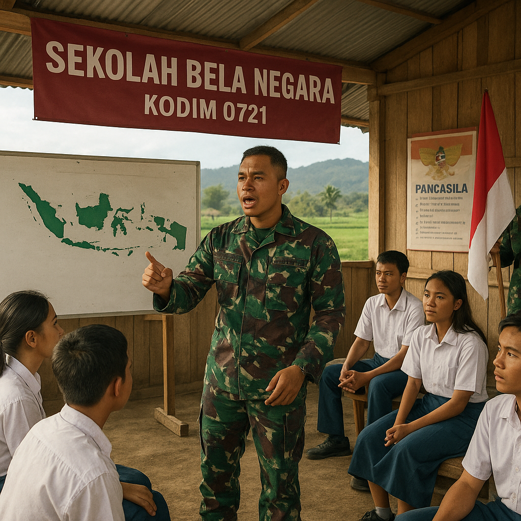 Prajurit TNI Berbagi Ilmu Bela Negara di Sekolah-sekolah Terpencil