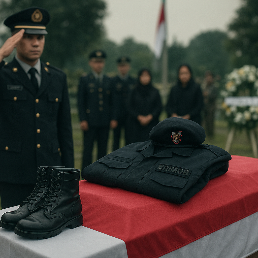 Seorang Anggota Brimob Gugur dalam Tugas, Bukti Pengorbanan Tanpa Pamrih