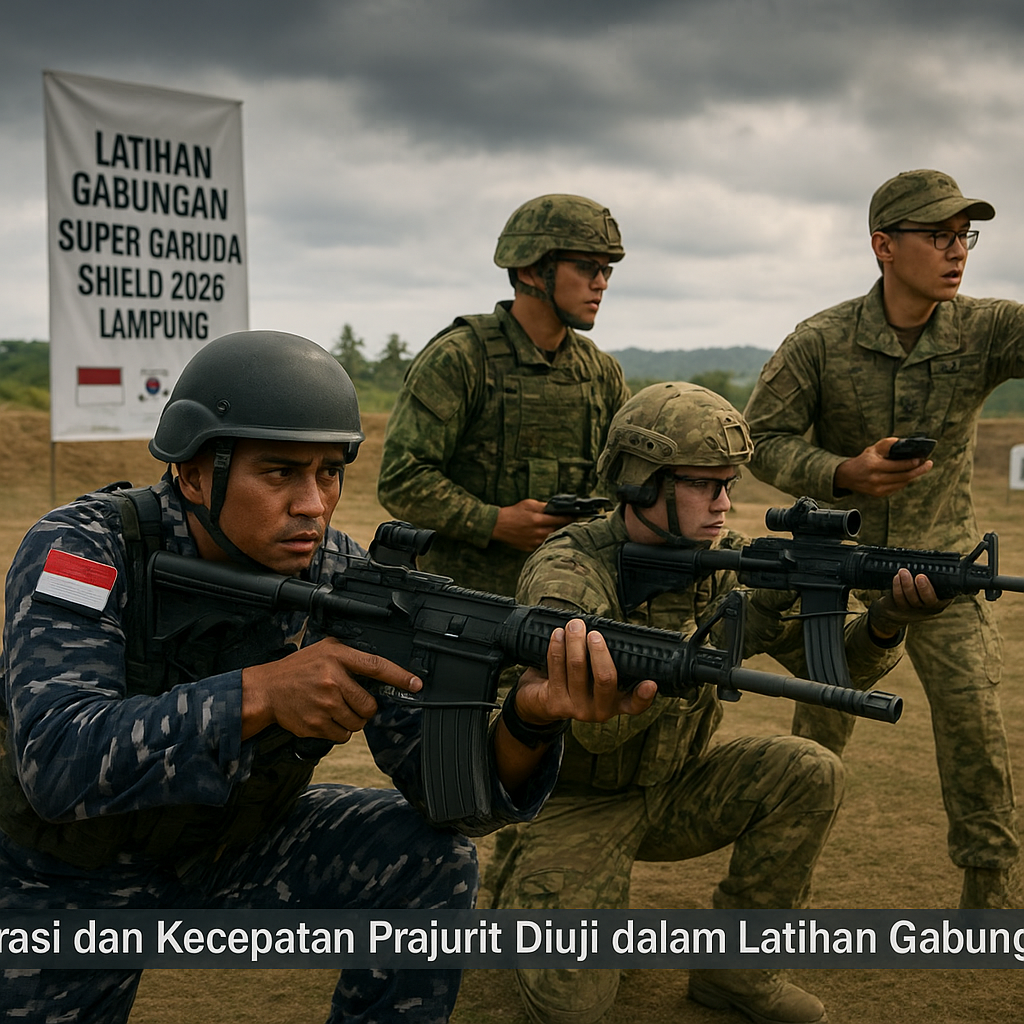 Akurasi dan Kecepatan Prajurit Diuji dalam Latihan Gabungan Super Garuda Shield di Lampung