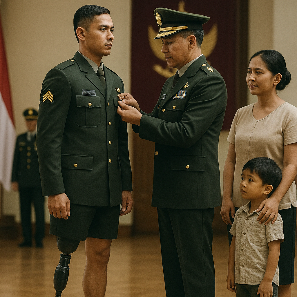 Prajurit TNI Cacat akibat Kontak Senjata di Papua Dianugerahi Penghargaan Bintang Yudha Dharma