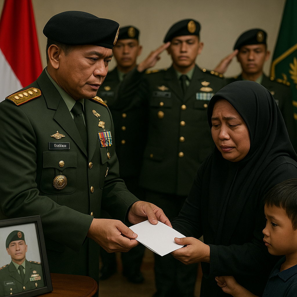 Pangdam XIII/Merdeka Serahkan Santunan Gugur kepada Ahli Waris Prajurit yang Berkorban di Papua
