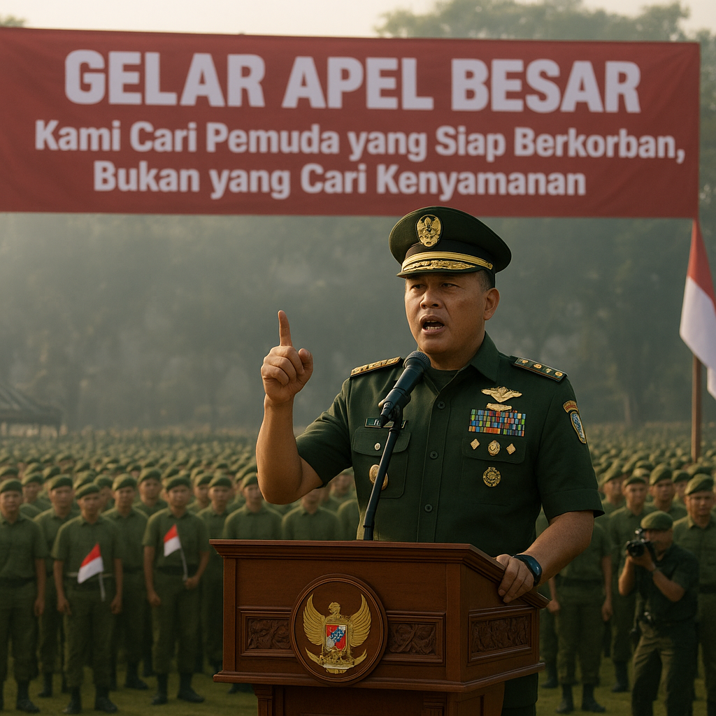 Gelar Apel Besar, Panglima TNI: 'Kami Cari Pemuda yang Siap Berkorban, Bukan yang Cari Kenyamanan'