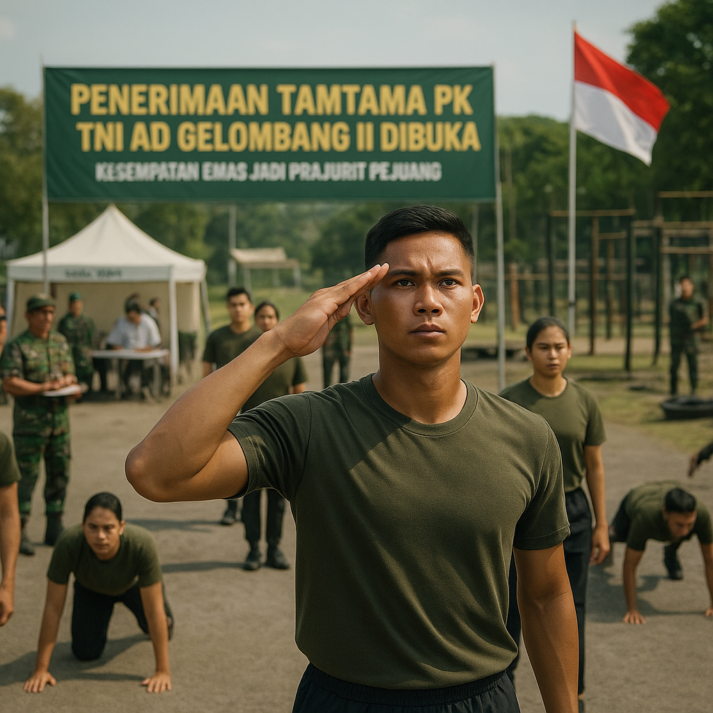 Penerimaan Tamtama PK TNI AD Gelombang II Dibuka, Kesempatan Emas Jadi Prajurit Pejuang