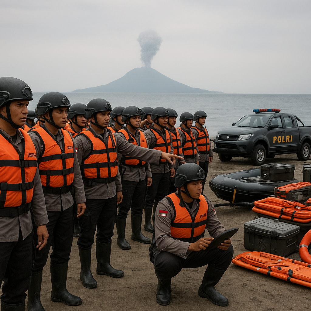 Polri Siaga Total, 299 Personel Siap Tangkal Dampak Anak Krakatau