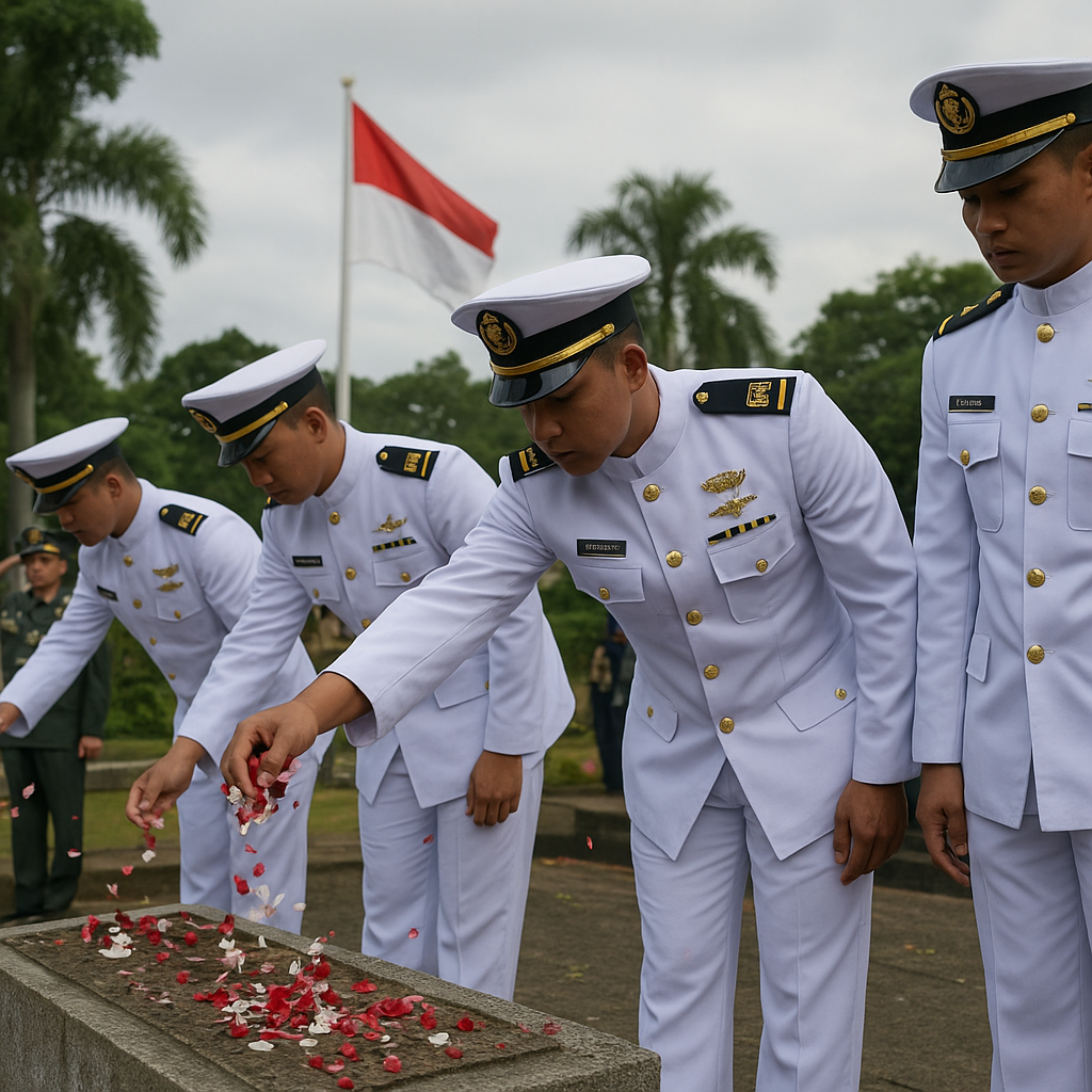 Tabur Bunga di TMP Kairagi, TNI AL Kenang Jasa Pahlawan Jelang HUT ke-81