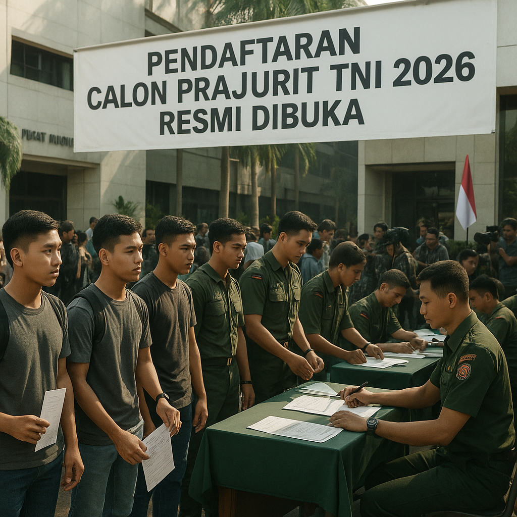 Pendaftaran Calon Prajurit TNI 2026 Resmi Dibuka, Ribuan Pemuda Siap Mengabdi