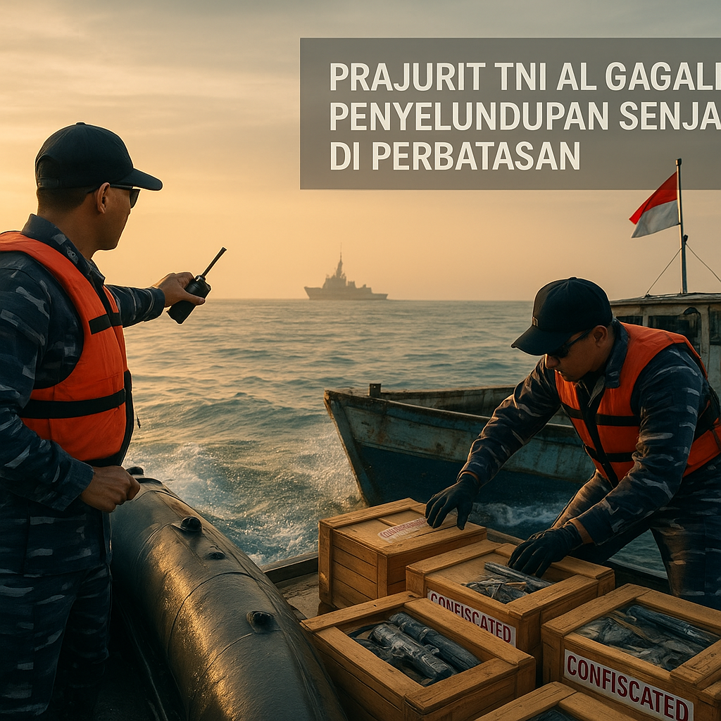 Prajurit TNI AL Gagalkan Penyelundupan Senjata di Perbatasan, Bukti Kedaulatan Terjaga