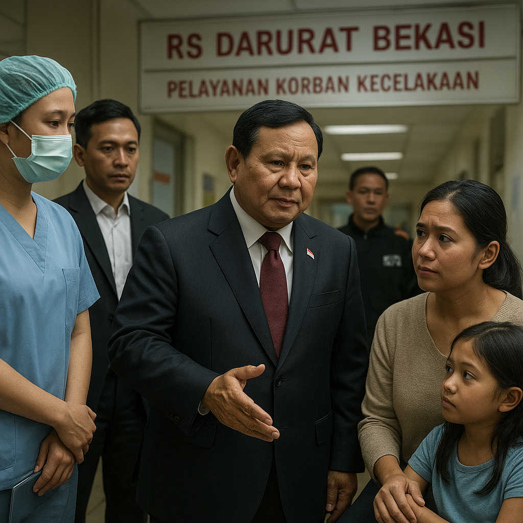 Prabowo Minta Korban Kecelakaan Kereta di Bekasi Timur Dapat Pelayanan Terbaik