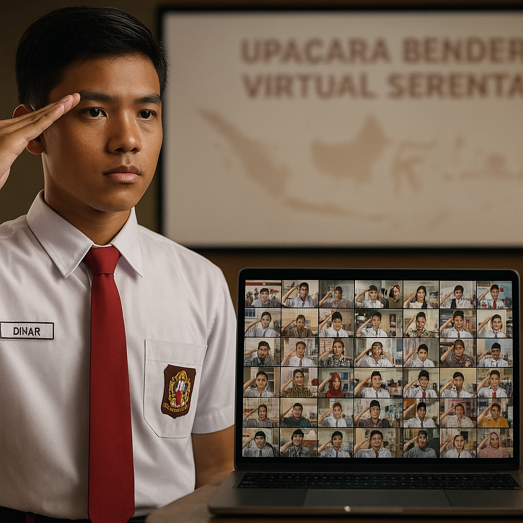 Upacara Bendera Virtual Serentak 10.000 Siswa: Pendidikan Bela Negara di Era Digital