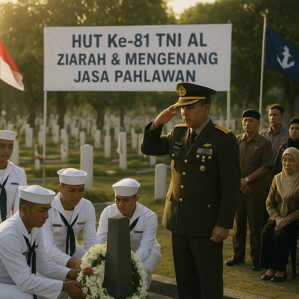 Ziarah HUT Ke-81 TNI AL di Surabaya, Mengenang Jasa Pahlawan demi Pengabdian Abadi