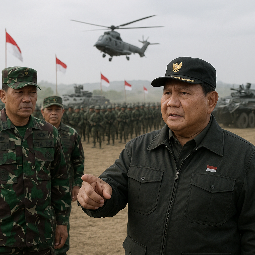 Menhan Prabowo Subianto Tinjau Kesiapan Latihan Gabungan TNI, Tegaskan Komitmen Pertahanan Negara