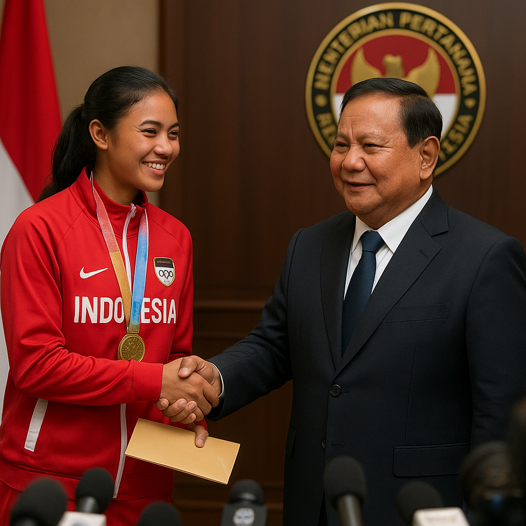 Menhan Prabowo Siapkan Bonus untuk Atlet Peraih Medali Olimpiade 2028