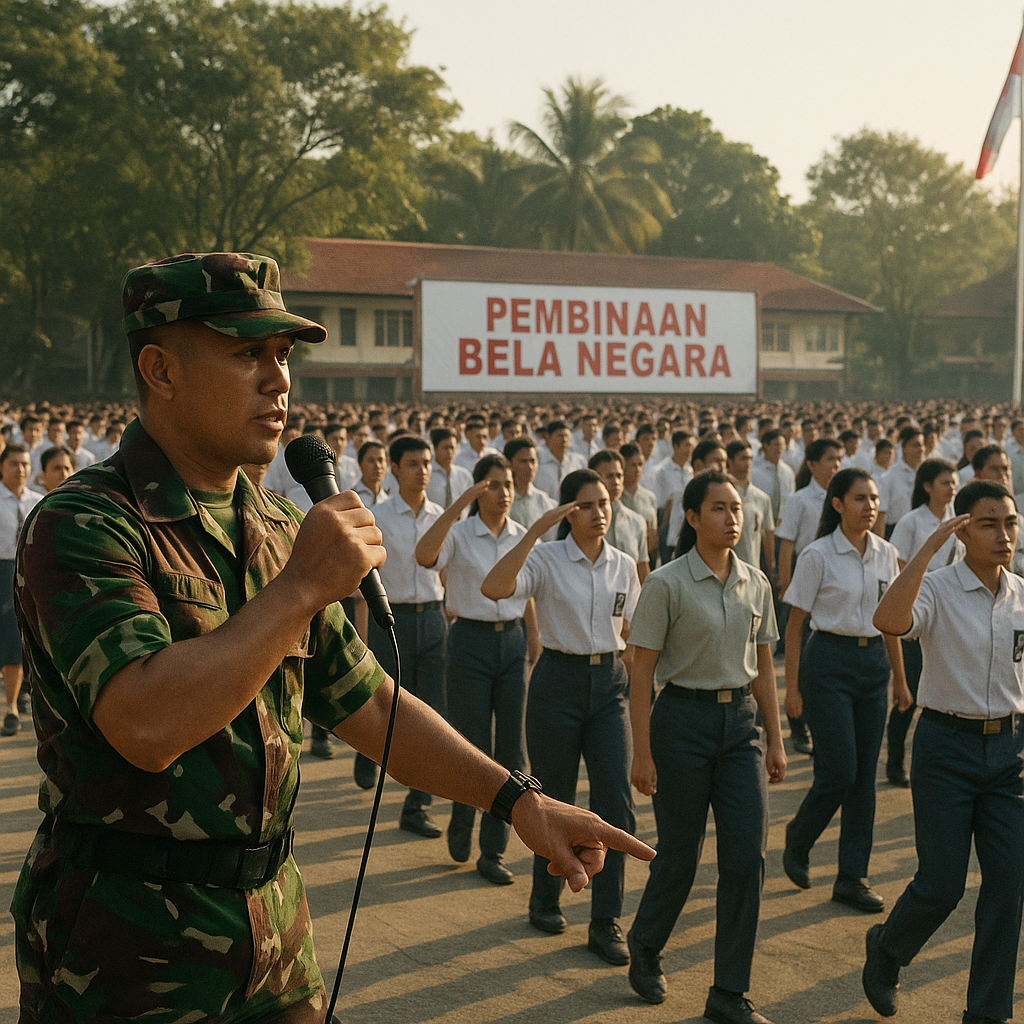 Ratusan Siswa SMK Ikuti Pembinaan Bela Negara oleh Korem