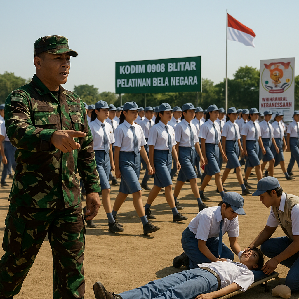 Kodim Blitar Gelar Pelatihan Bela Negara untuk Pelajar: Tanamkan Jiwa Patriotik