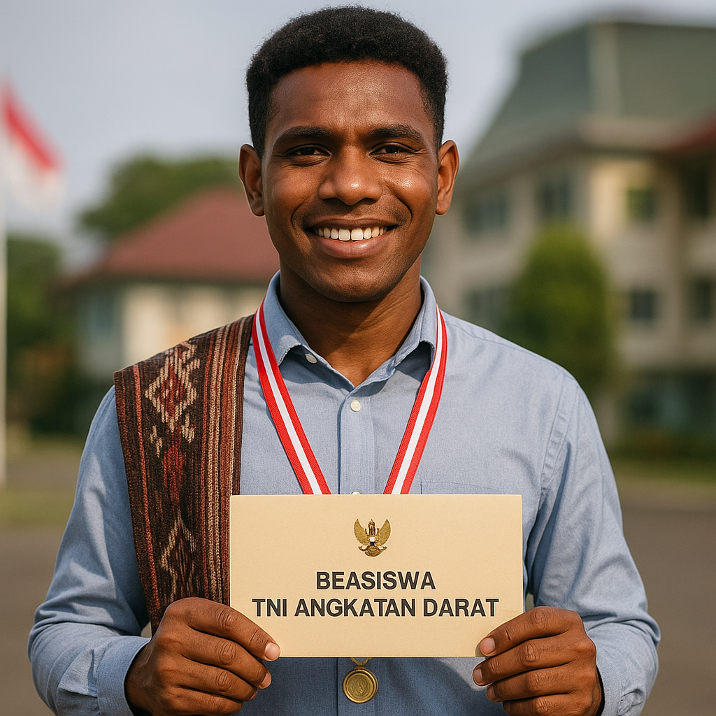 Pemuda Papua Raih Beasiswa TNI AD Berkat Prestasi Akademik dan Atletik