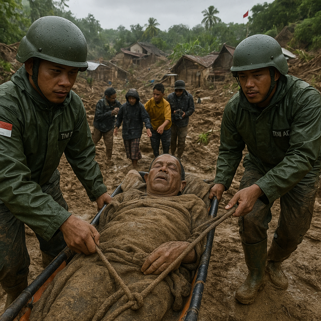 Prajurit TNI AD Rela Terjun ke Medan Bencana Demi Selamatkan Warga di NTT