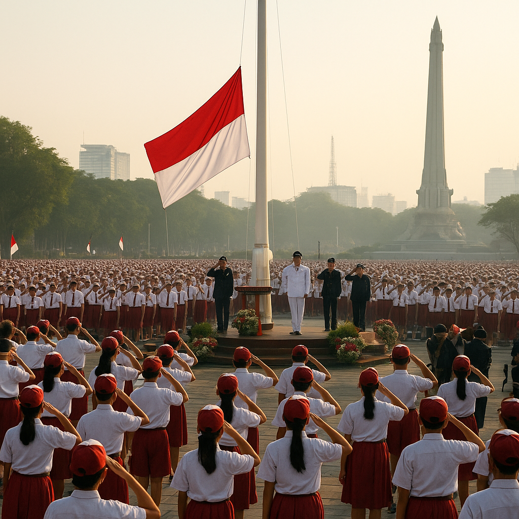 Peringatan Hari Pahlawan di Surabaya, Ribuan Pelajar Ikuti Upacara Bendera