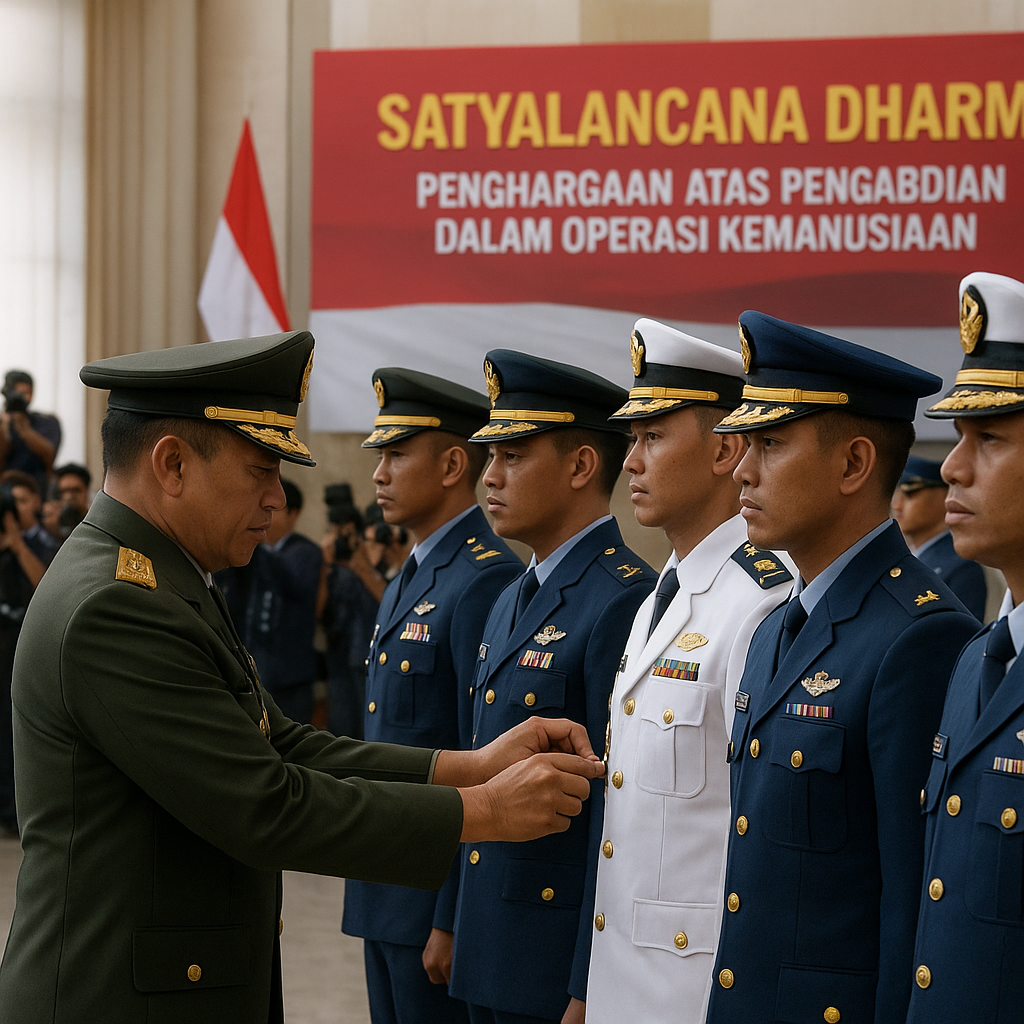Penghargaan Satyalancana Dharma Diberikan kepada 50 Prajurit TNI atas Dedikasi dalam Operasi Kemanusiaan