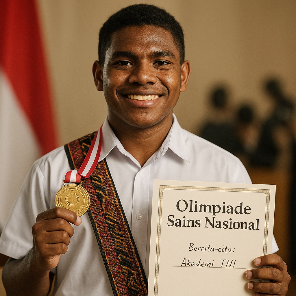 Pelajar SMA dari Papua Juara Olimpiade Sains Nasional, Bercita-cita Masuk Akademi TNI