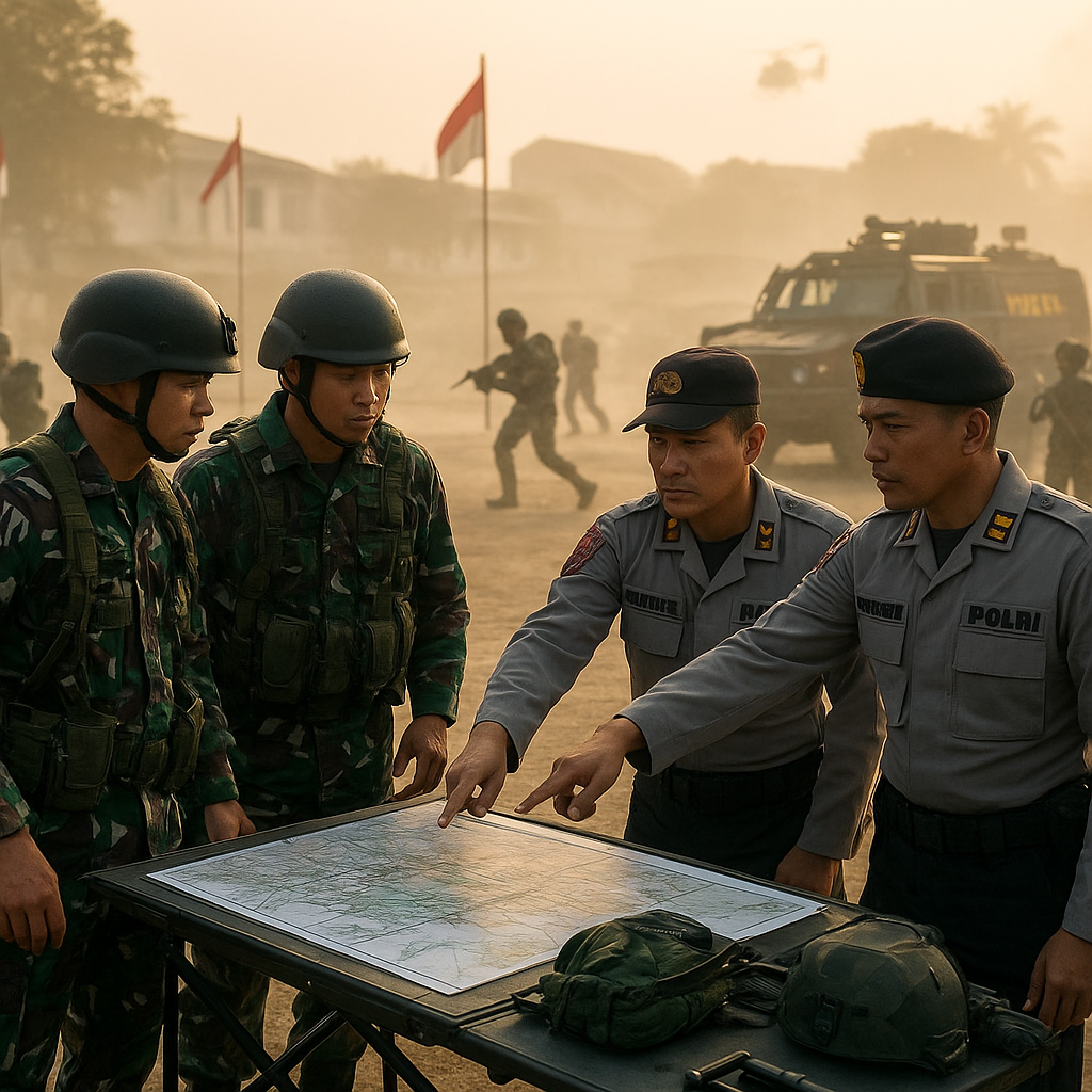 Latihan Gabungan TNI-Polri di Medan, Simulasi Penanganan Ancaman Bersama