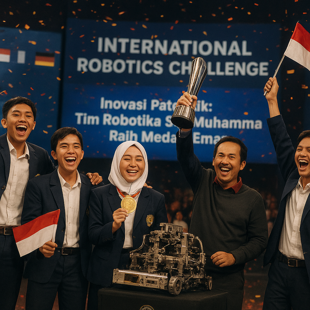 Inovasi Patriotik: Tim Robotika SMK Muhammadiyah Raih Medali Emas di Ajang Internasional