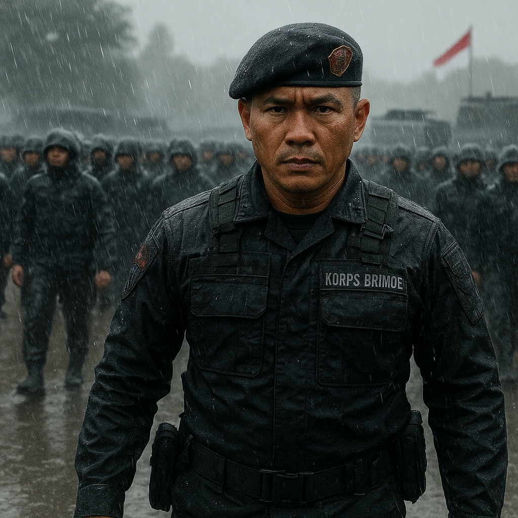 Korps Brimob Berlatih Hujan-Hujanan: Ketahanan Fisik Kunci Pengabdian Tanpa Henti