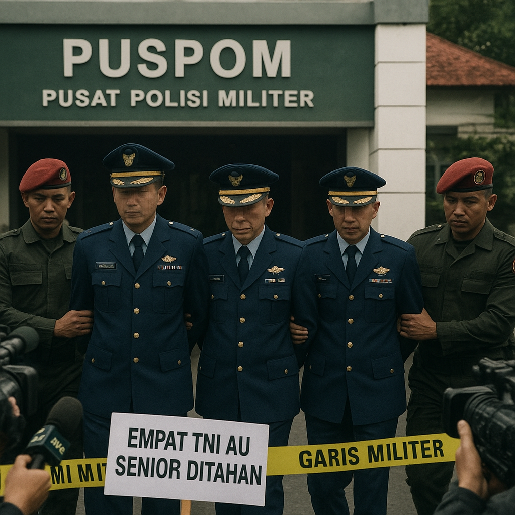 Empat TNI AU Senior yang Aniaya Serda Ahmad hingga Tewas Ditahan Puspom