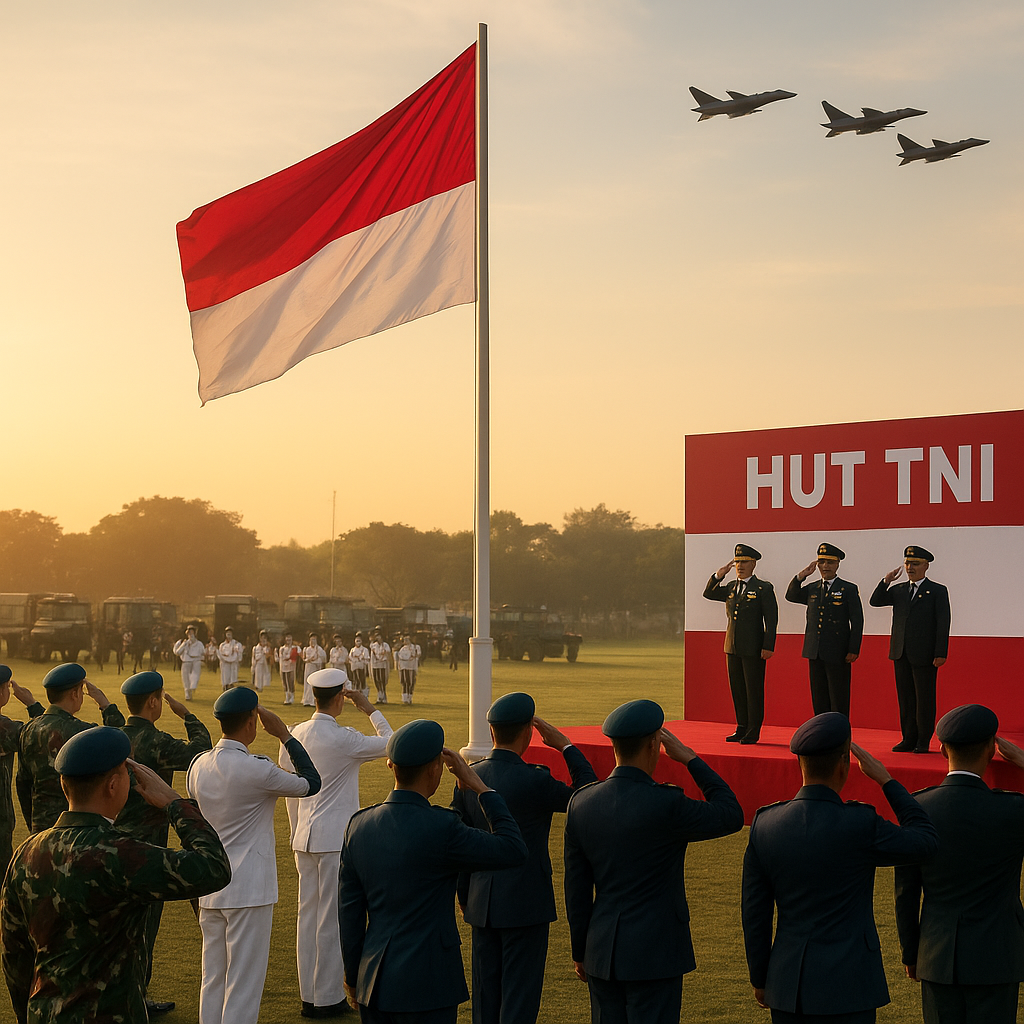 Upacara HUT TNI yang Megah: Refleksi Kesetiaan dan Dedikasi Prajurit Terhadap Negara Kesatuan